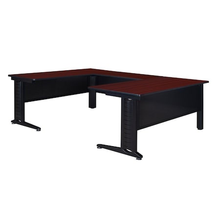 Regency Fusion U-Desk Shells, 96 D X 29 H, 66 W X Wood, Metal, Mahogany MUDS663042MH